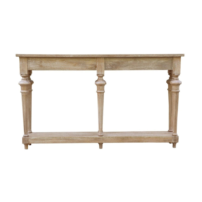 Arin 60-inch Traditional Turned Leg Console Table, Mango Hardwood