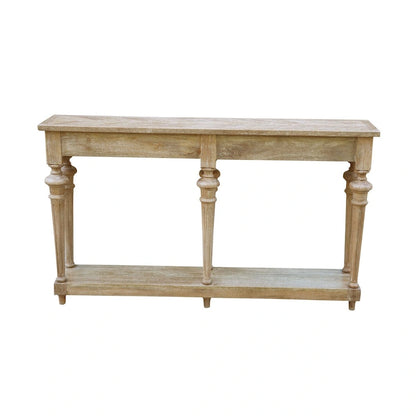Arin 60-inch Traditional Turned Leg Console Table, Mango Hardwood