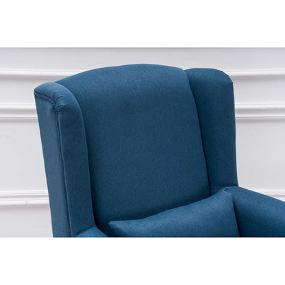 Upholstered Trim Wingback Armchair with Nailhead Trim