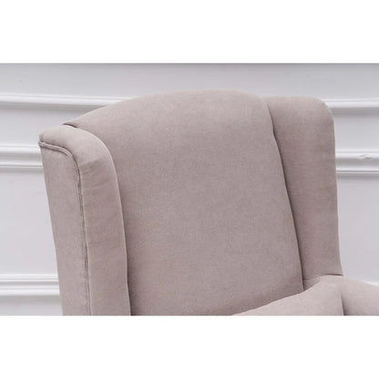 Upholstered Trim Wingback Armchair with Nailhead Trim