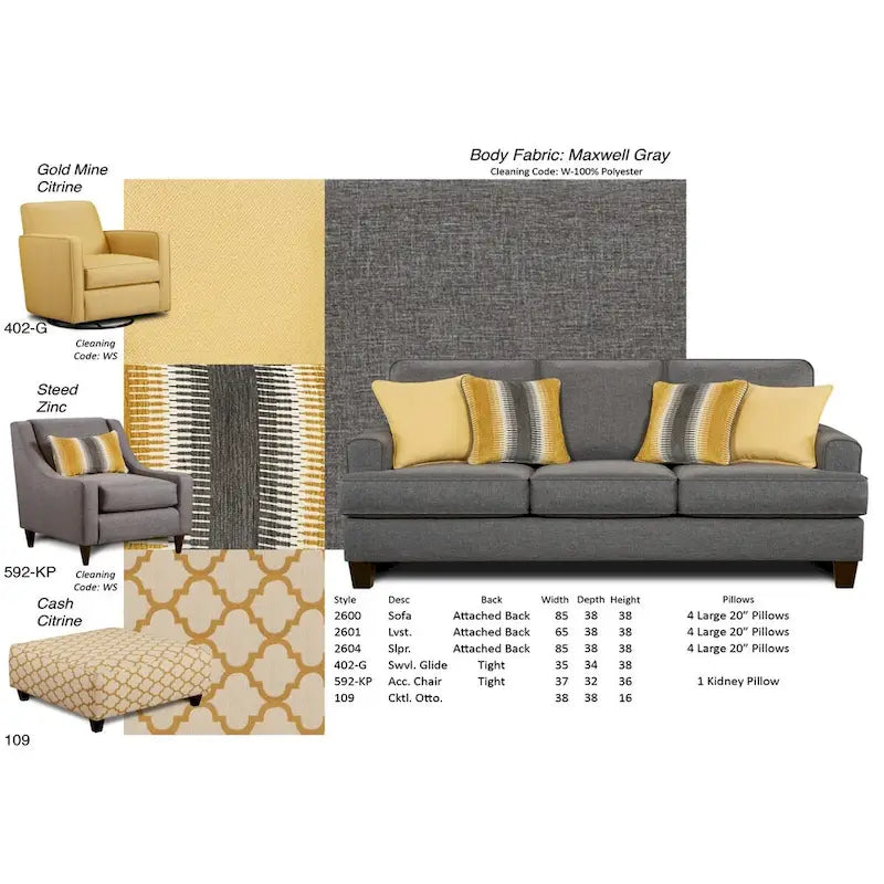 Maxwell Gray Queen Sleep Sofa