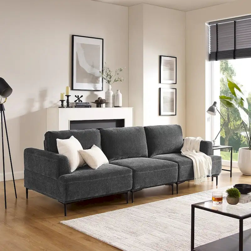 Dinardi 100.7in Widest Upholstered Sofa With Sliding Backrest