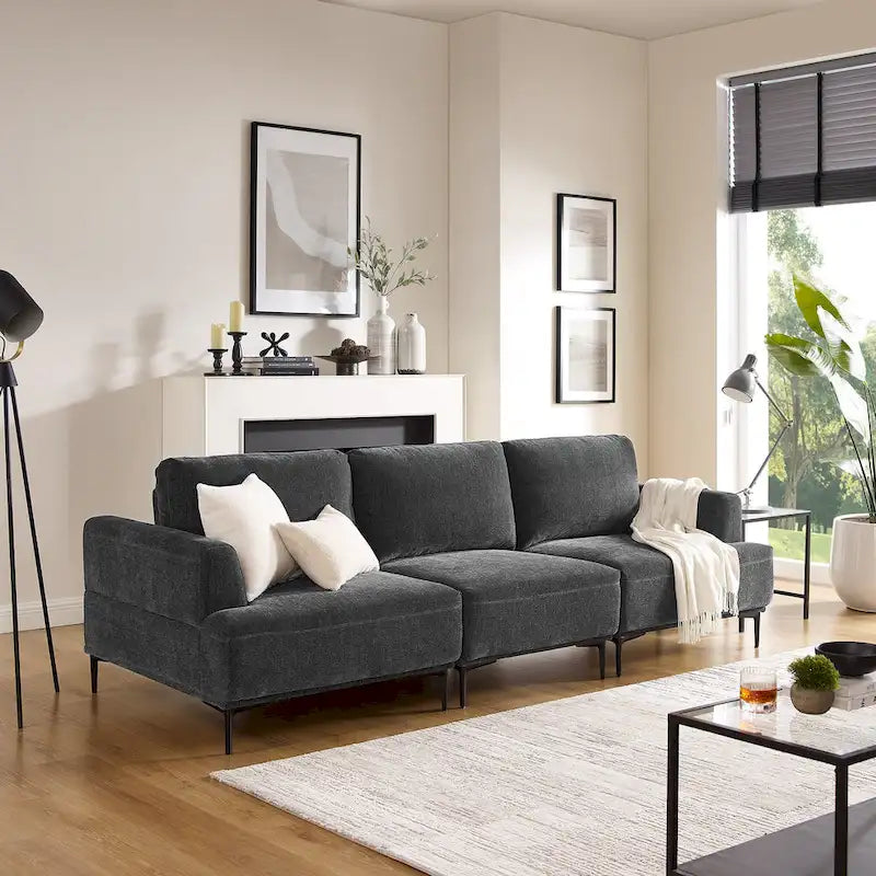 Dinardi 100.7in Widest Upholstered Sofa With Sliding Backrest