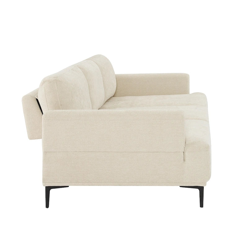 Dinardi 100.7in Widest Upholstered Sofa With Sliding Backrest