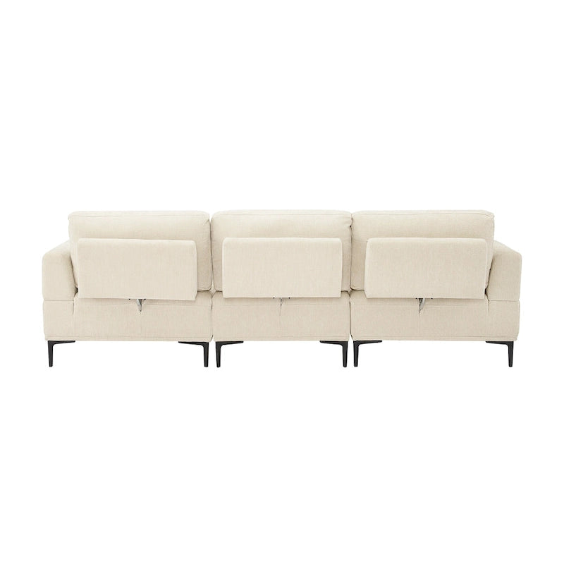 Dinardi 100.7in Widest Upholstered Sofa With Sliding Backrest