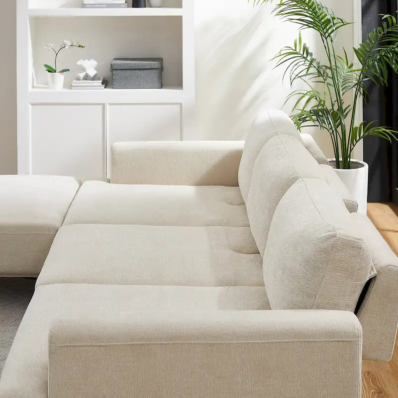 Dinardi 100.7in Widest Upholstered Sofa With Sliding Backrest