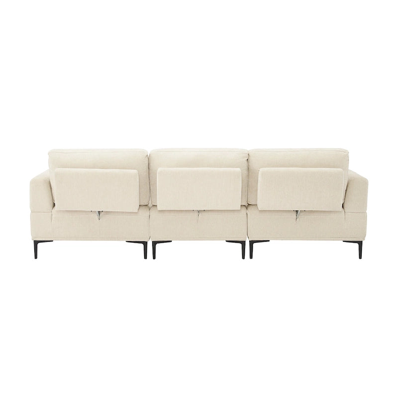 Dinardi 100.7in Widest Upholstered Sofa With Sliding Backrest