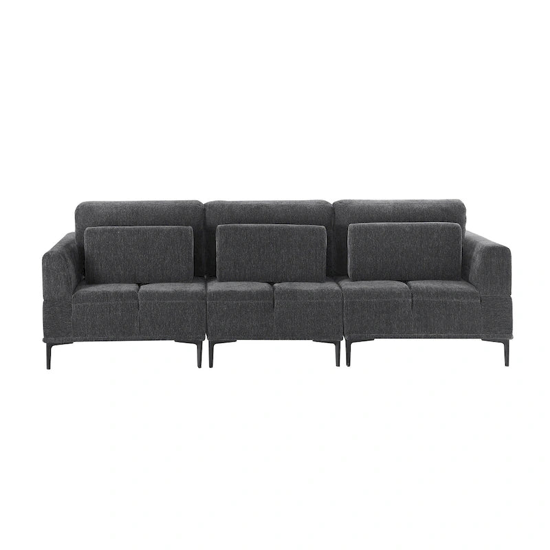 Dinardi 100.7in Widest Upholstered Sofa With Sliding Backrest