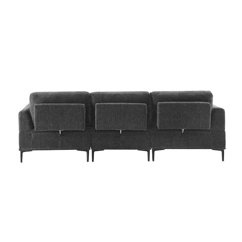 Dinardi 100.7in Widest Upholstered Sofa With Sliding Backrest