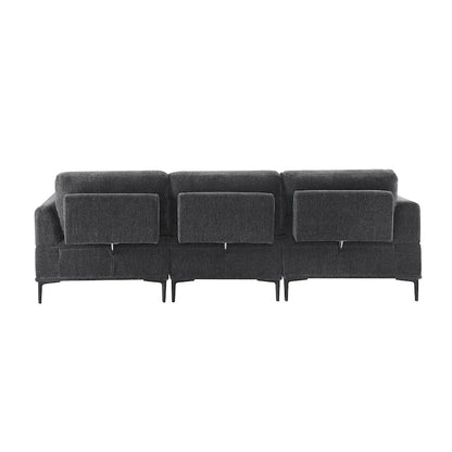 Dinardi 100.7in Widest Upholstered Sofa With Sliding Backrest