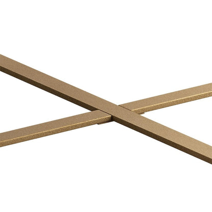 Wood Round Coffee Table with Cross Legs Base