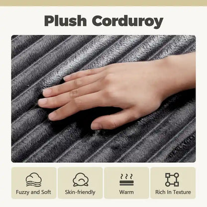 HOOOWOOO Modern Plush Sectional Sofa L-shaped Couch with Removable Ottoman