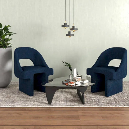 Boucle Modern Elegant Upholstered Accent Chair with MDF Wood Frame for Home Office Living Room & Bedroom