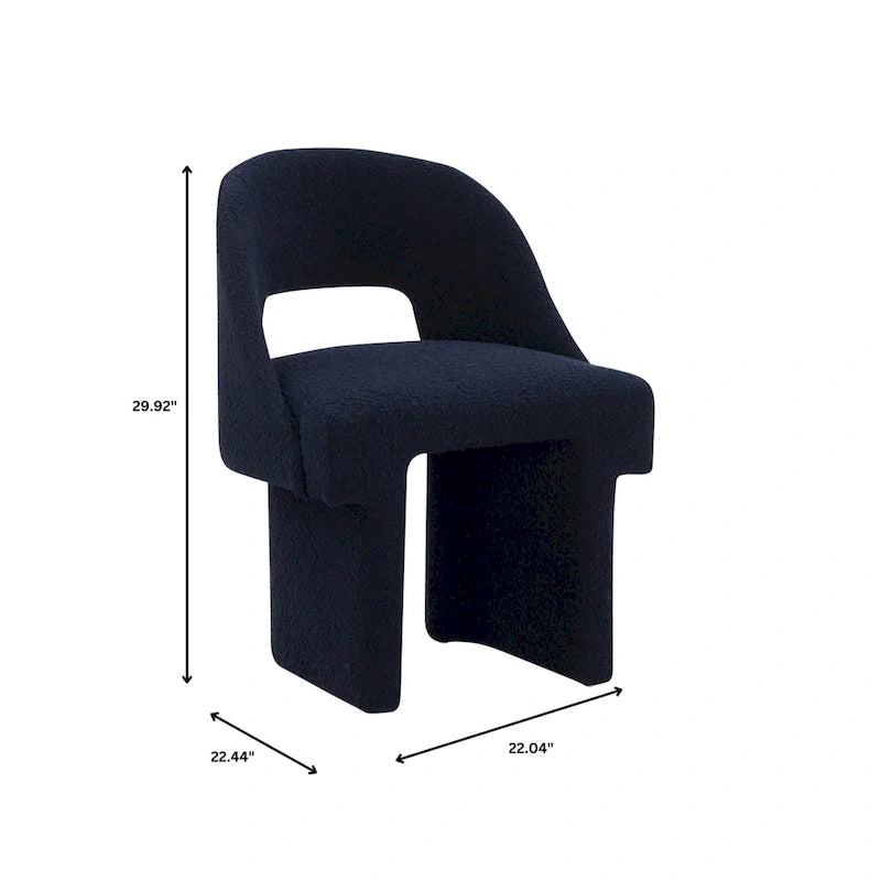 Boucle Modern Elegant Upholstered Accent Chair with MDF Wood Frame for Home Office Living Room & Bedroom