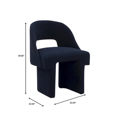 Boucle Modern Elegant Upholstered Accent Chair with MDF Wood Frame for Home Office Living Room & Bedroom