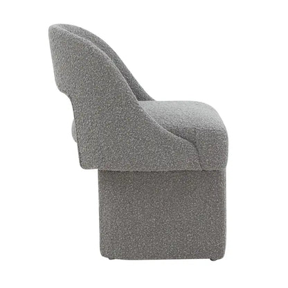 Boucle Modern Elegant Upholstered Accent Chair with MDF Wood Frame for Home Office Living Room & Bedroom