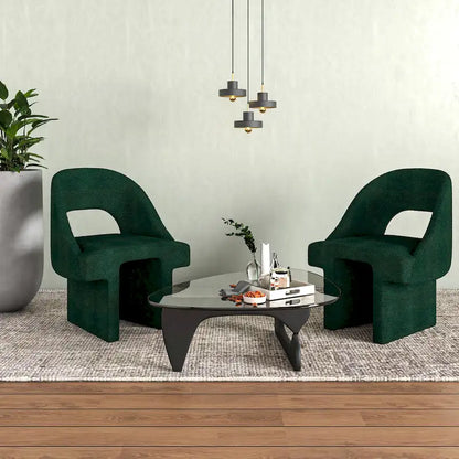 Boucle Modern Elegant Upholstered Accent Chair with MDF Wood Frame for Home Office Living Room & Bedroom