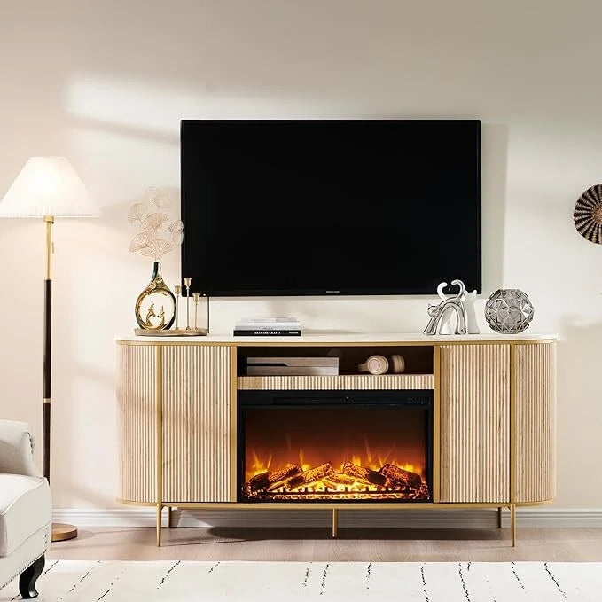 70 Modern Luxury Fireplace TV Stand, Entertainment Center, TV Console