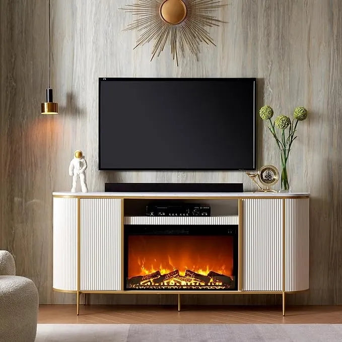 70 Modern Luxury Fireplace TV Stand, Entertainment Center, TV Console
