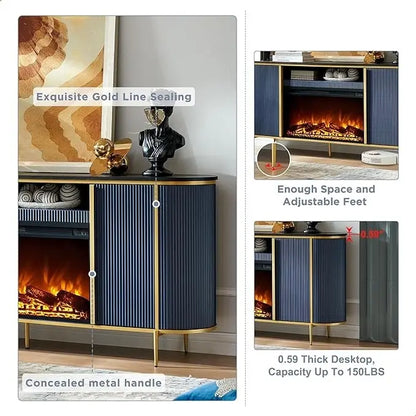 70 Modern Luxury Fireplace TV Stand, Entertainment Center, TV Console