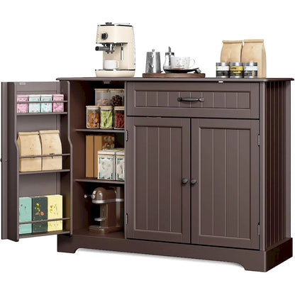 Buffet Cabinet Storage Sideboard, Kitchen Sideboard Storage Buffet Cabinet with Drawer and 3 Doors