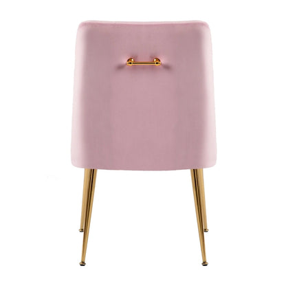 XINMICS Mid-Century Modern Velvet Dining Chair, Upholstered Parsons Chair, Set of 2