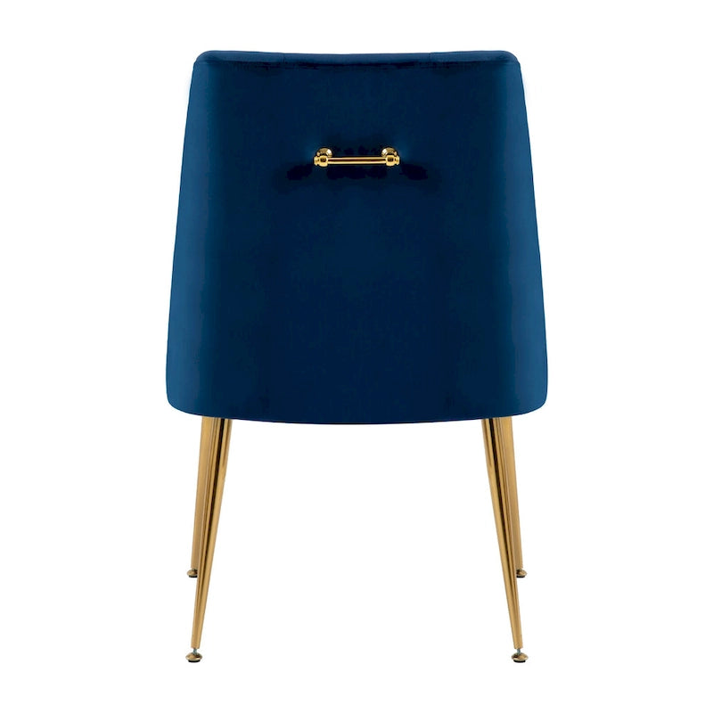 XINMICS Mid-Century Modern Velvet Dining Chair, Upholstered Parsons Chair, Set of 2