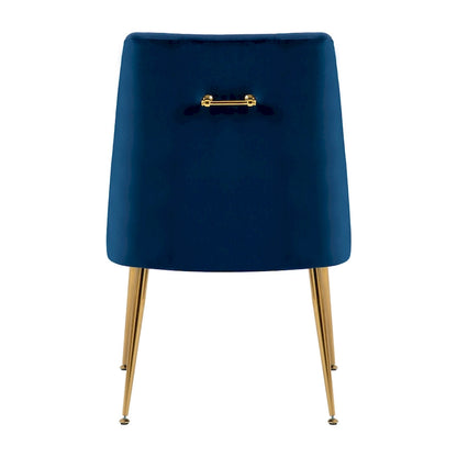 XINMICS Mid-Century Modern Velvet Dining Chair, Upholstered Parsons Chair, Set of 2