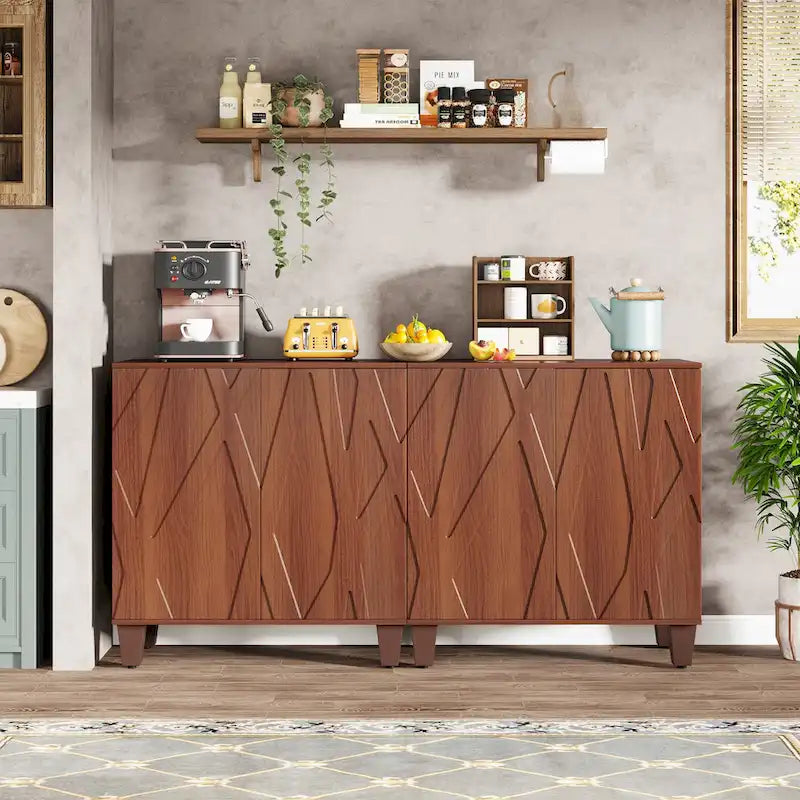 55 Sideboard Buffet Cabinet with Adjustable Shelving for Kitchen Dining Room