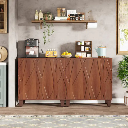 55 Sideboard Buffet Cabinet with Adjustable Shelving for Kitchen Dining Room