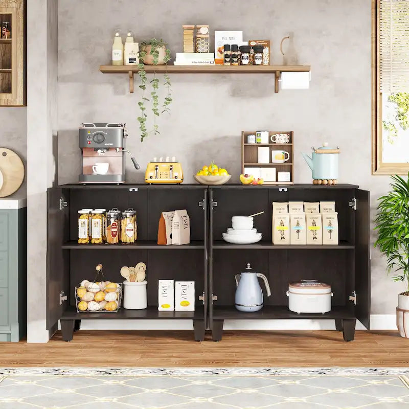 55 Sideboard Buffet Cabinet with Adjustable Shelving for Kitchen Dining Room