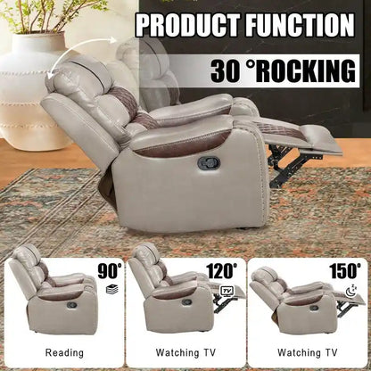 Big Size Faux Leather American Design Recliner Chair for Living Room