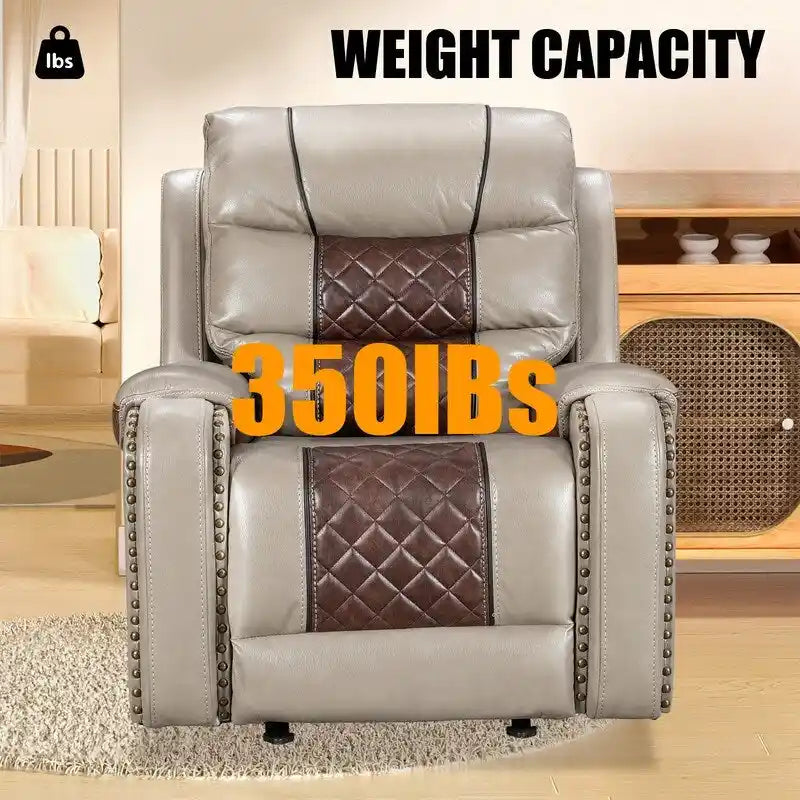 Big Size Faux Leather American Design Recliner Chair for Living Room