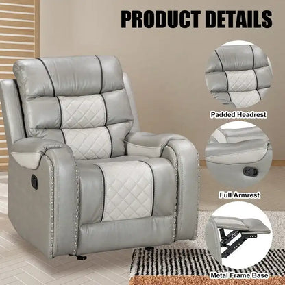 Big Size Faux Leather American Design Recliner Chair for Living Room