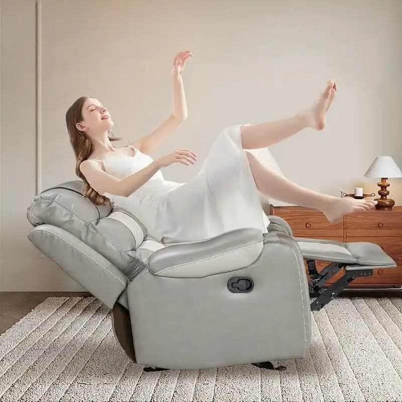 Big Size Faux Leather American Design Recliner Chair for Living Room