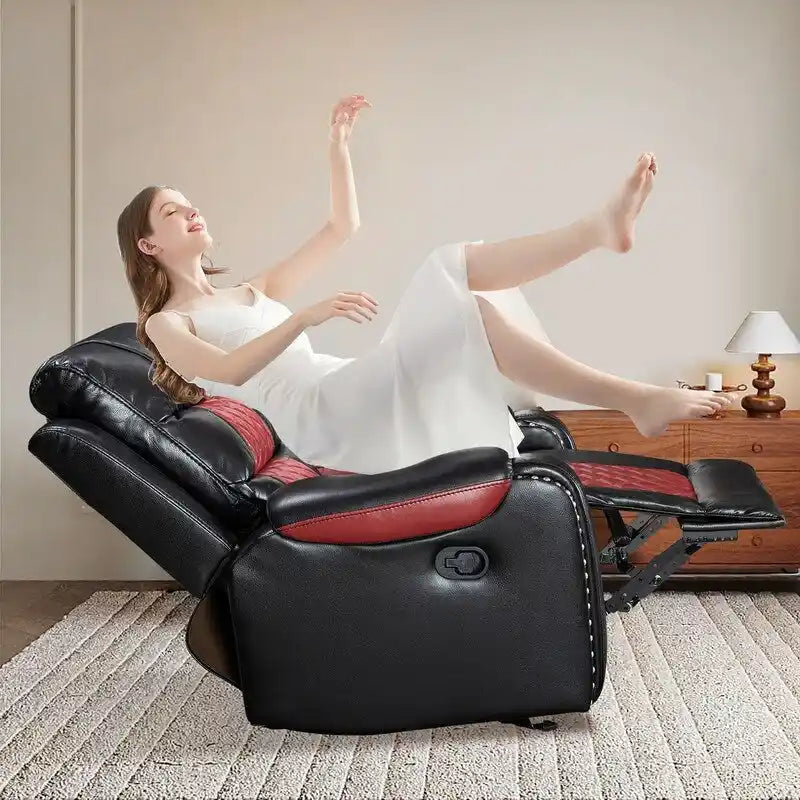 Big Size Faux Leather American Design Recliner Chair for Living Room