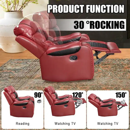 Big Size Faux Leather American Design Recliner Chair for Living Room