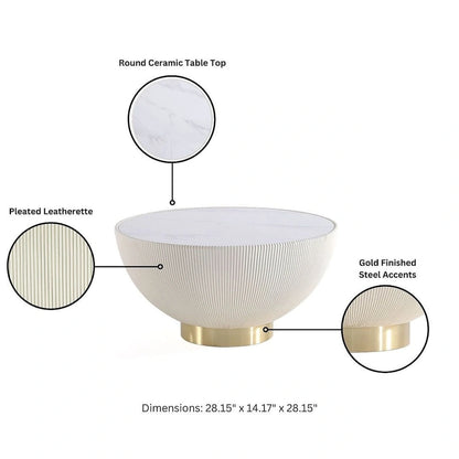 Manhattan Comfort Modern Anderson 2.0 Upholstered 3 Piece Table Set