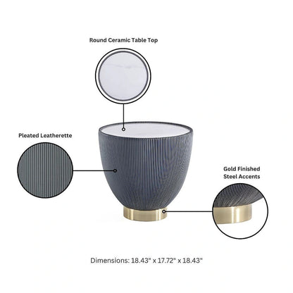 Manhattan Comfort Modern Anderson 2.0 Upholstered 3 Piece Table Set