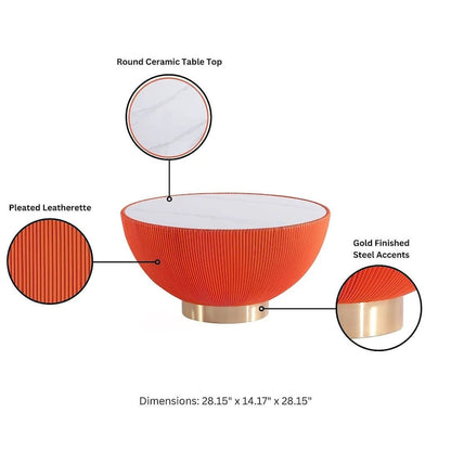 Manhattan Comfort Modern Anderson 2.0 Upholstered 3 Piece Table Set