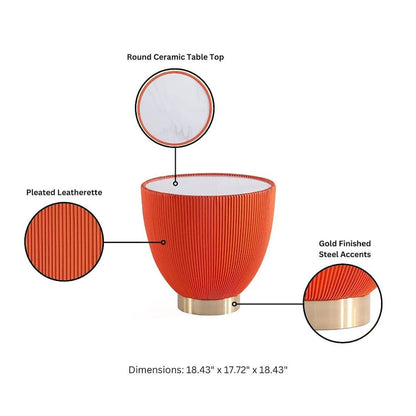 Manhattan Comfort Modern Anderson 2.0 Upholstered 3 Piece Table Set