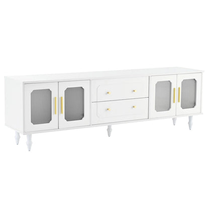 Practical Media Console with 2 Drawers and Cabinets