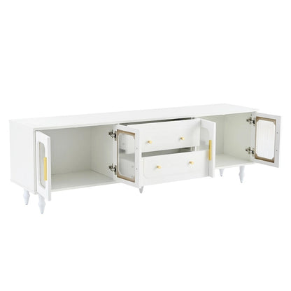 Practical Media Console with 2 Drawers and Cabinets