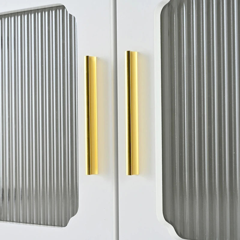 Practical Media Console with 2 Drawers and Cabinets