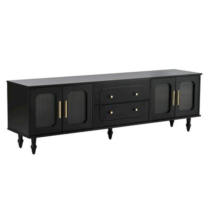 Practical Media Console with 2 Drawers and Cabinets