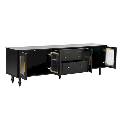 Practical Media Console with 2 Drawers and Cabinets