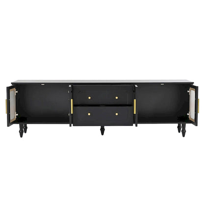 Practical Media Console with 2 Drawers and Cabinets
