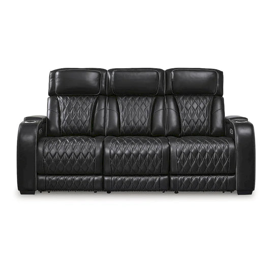 Signature Design by Ashley Boyington Black Power Reclining Sofa - 86W x 38D x 44H