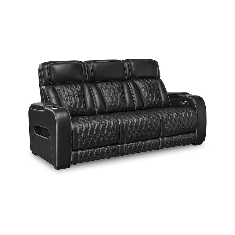 Signature Design by Ashley Boyington Black Power Reclining Sofa - 86W x 38D x 44H