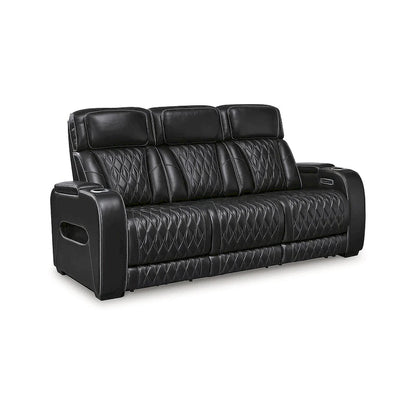Signature Design by Ashley Boyington Black Power Reclining Sofa - 86W x 38D x 44H